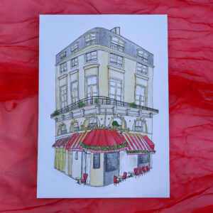 Cafe Palais Royal illustration A4 print