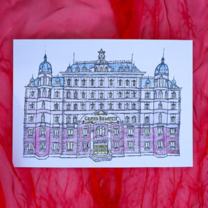 Grand Budapest Hotel Colour Illustration A4 Print