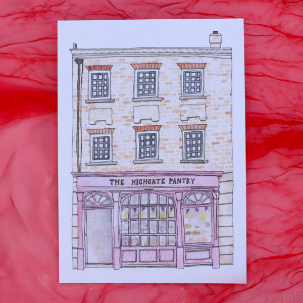 The Little Pink Pantry, Highgate Pantry, Illustration A4 Print
